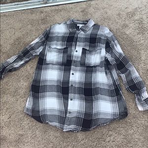 black and white flannel